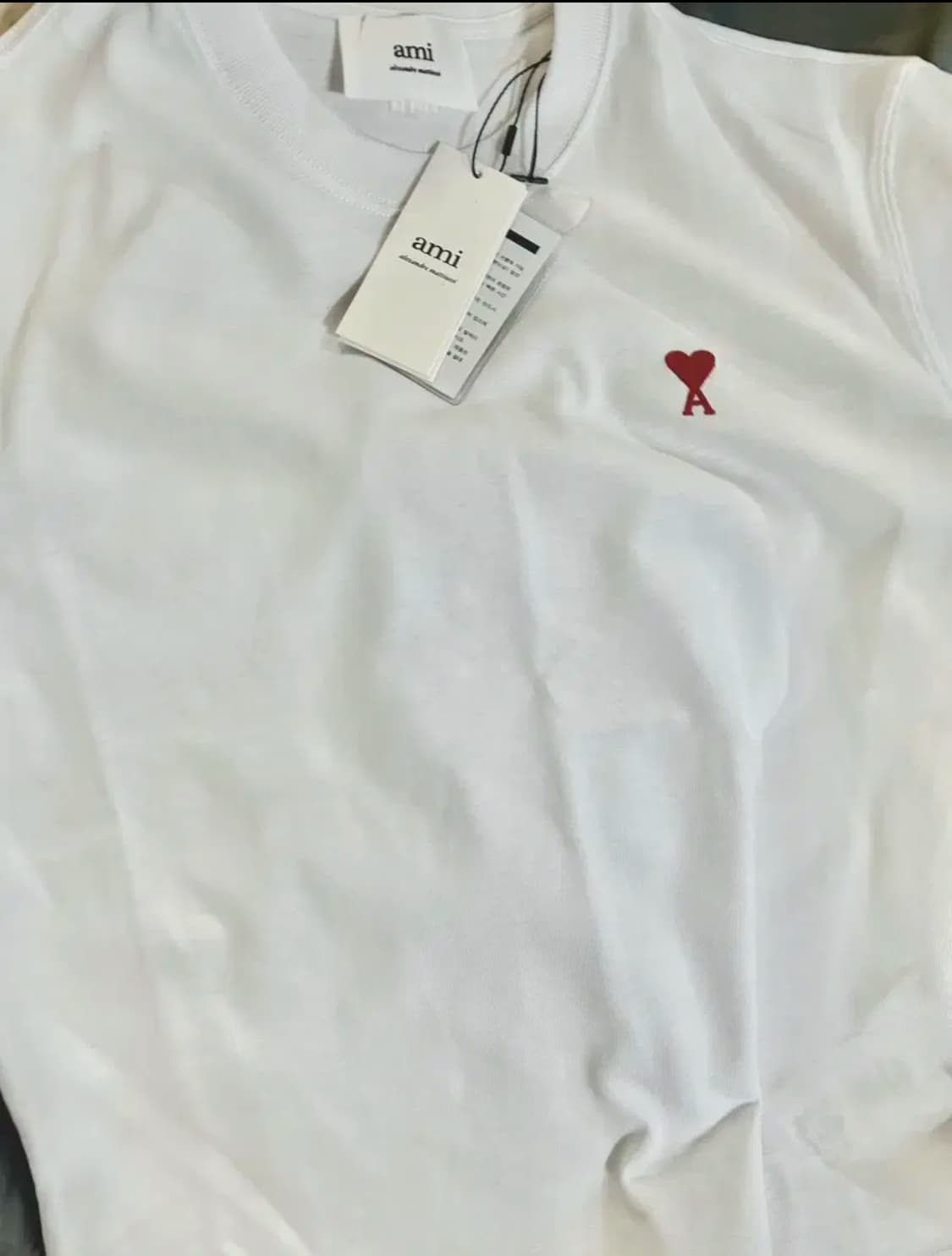 아미 스몰 하트 반팔 티셔츠 화이트 xxs 정품 상품이미지1