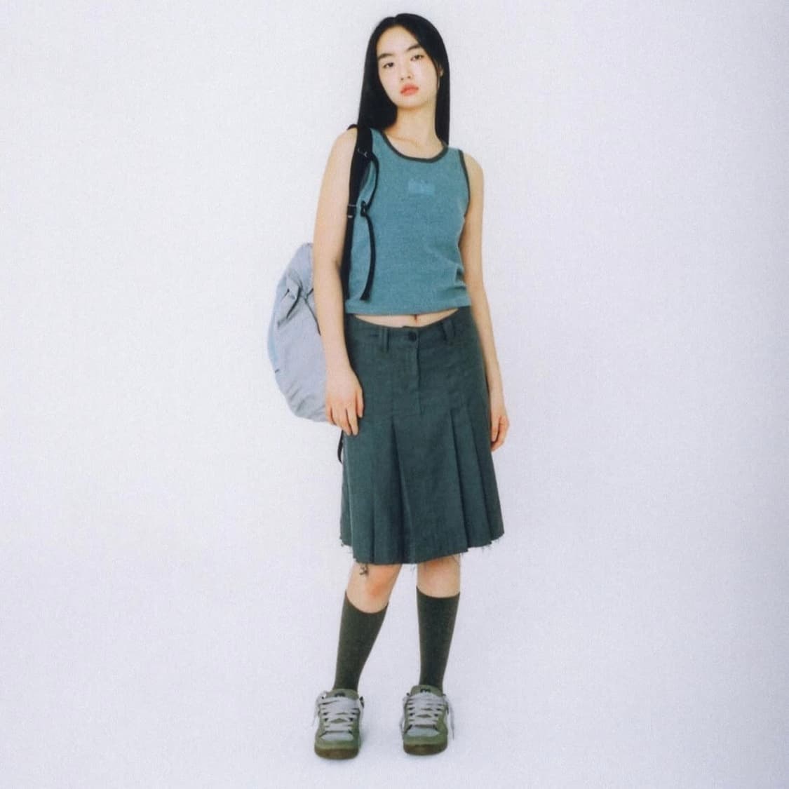 [에이이에이이 aeae] pleat skirt (미디 스커트) 상품이미지5