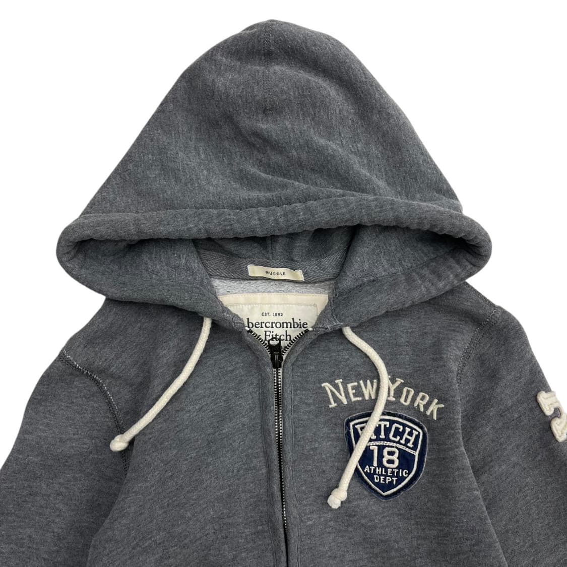 아베크롬비 패치 그레이 후드집업 S 상품이미지5