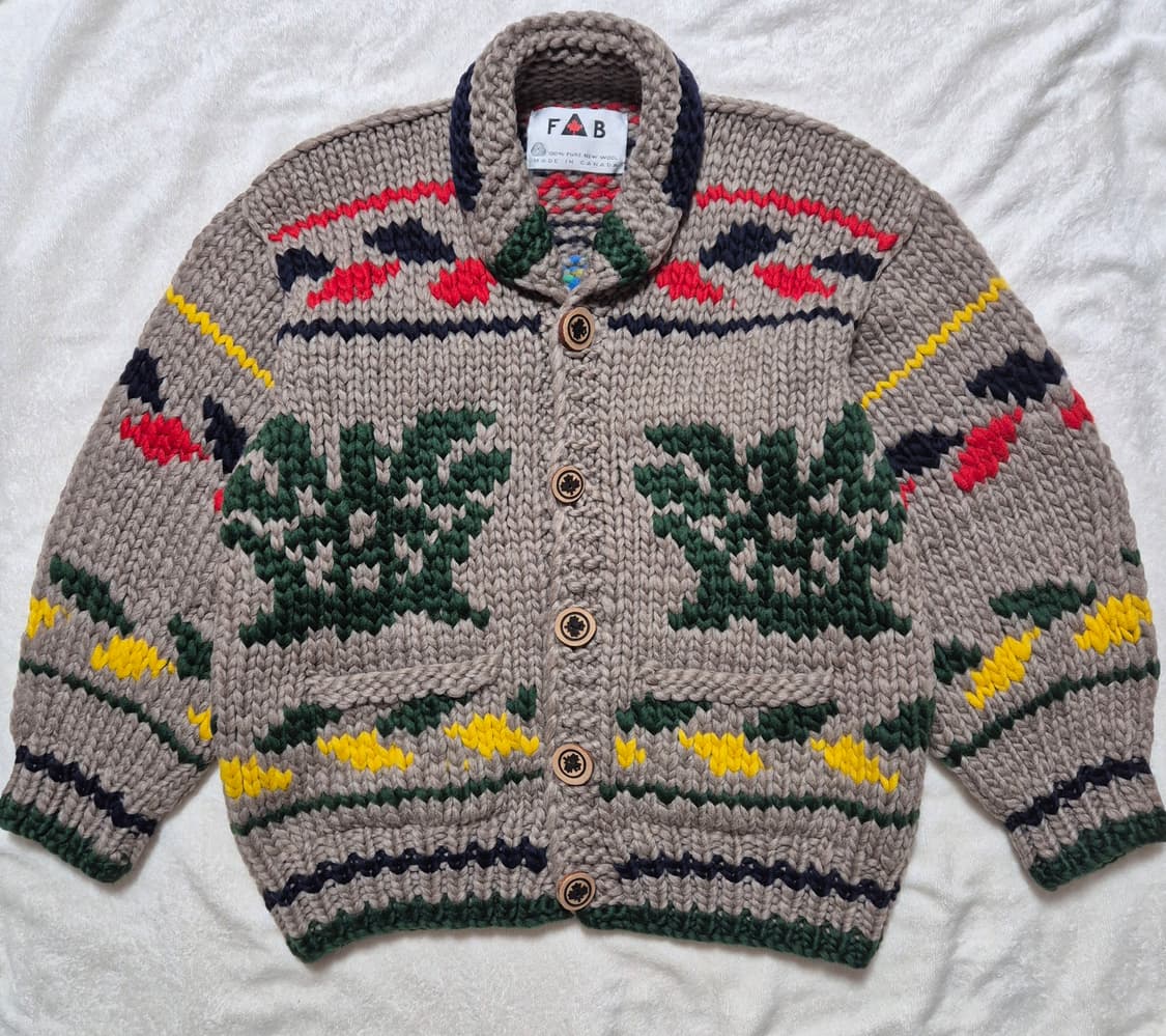 FAB 캐나다 컬러 코위찬 인디언 패턴 헤비울 M 상품이미지3