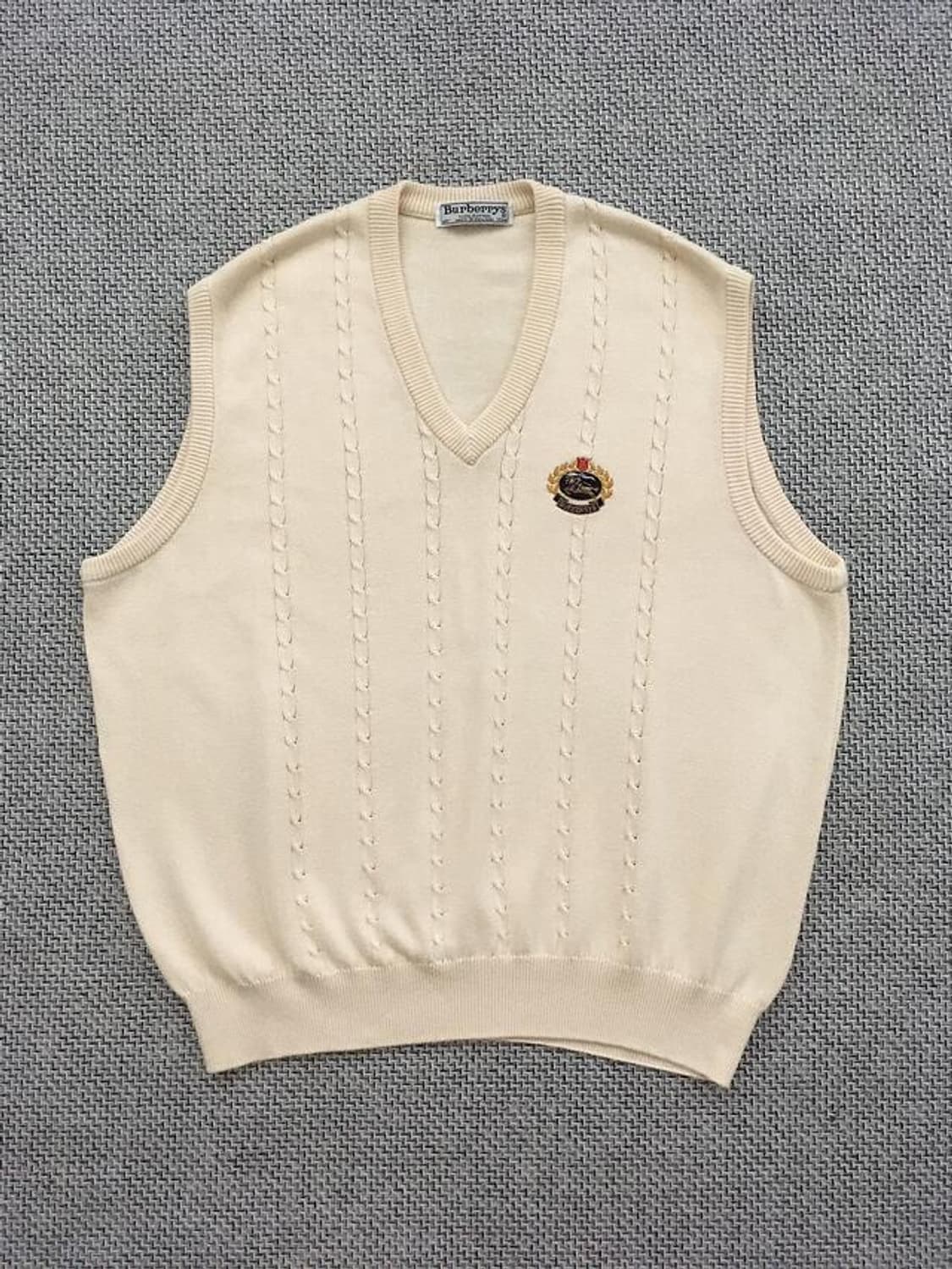 Classic chest logo v-neck cotton vest 상품이미지5