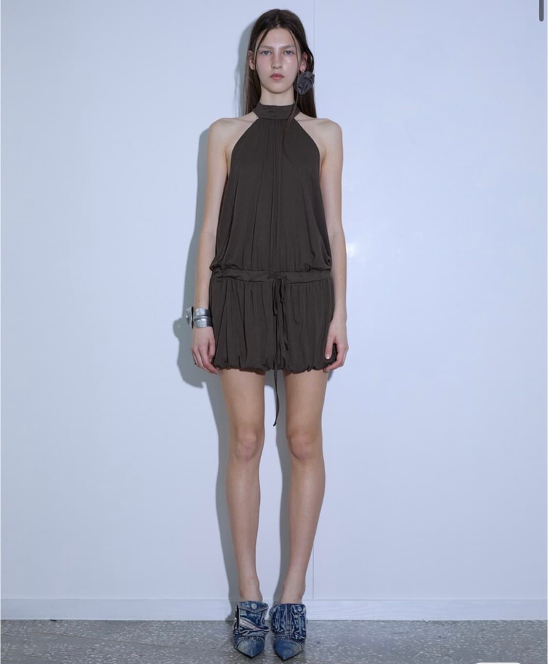 더포르타 porta HALTERNECK BALLOON MINI DRESS 상품이미지2