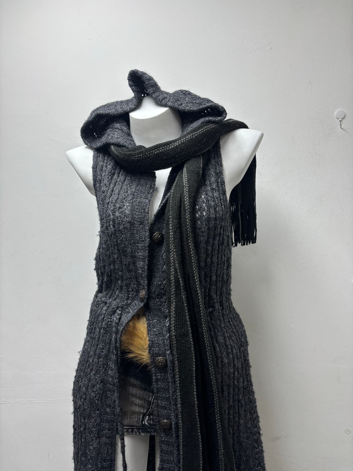 Grunge Fairy Long Hoodie Knit Cardigan 상품이미지2