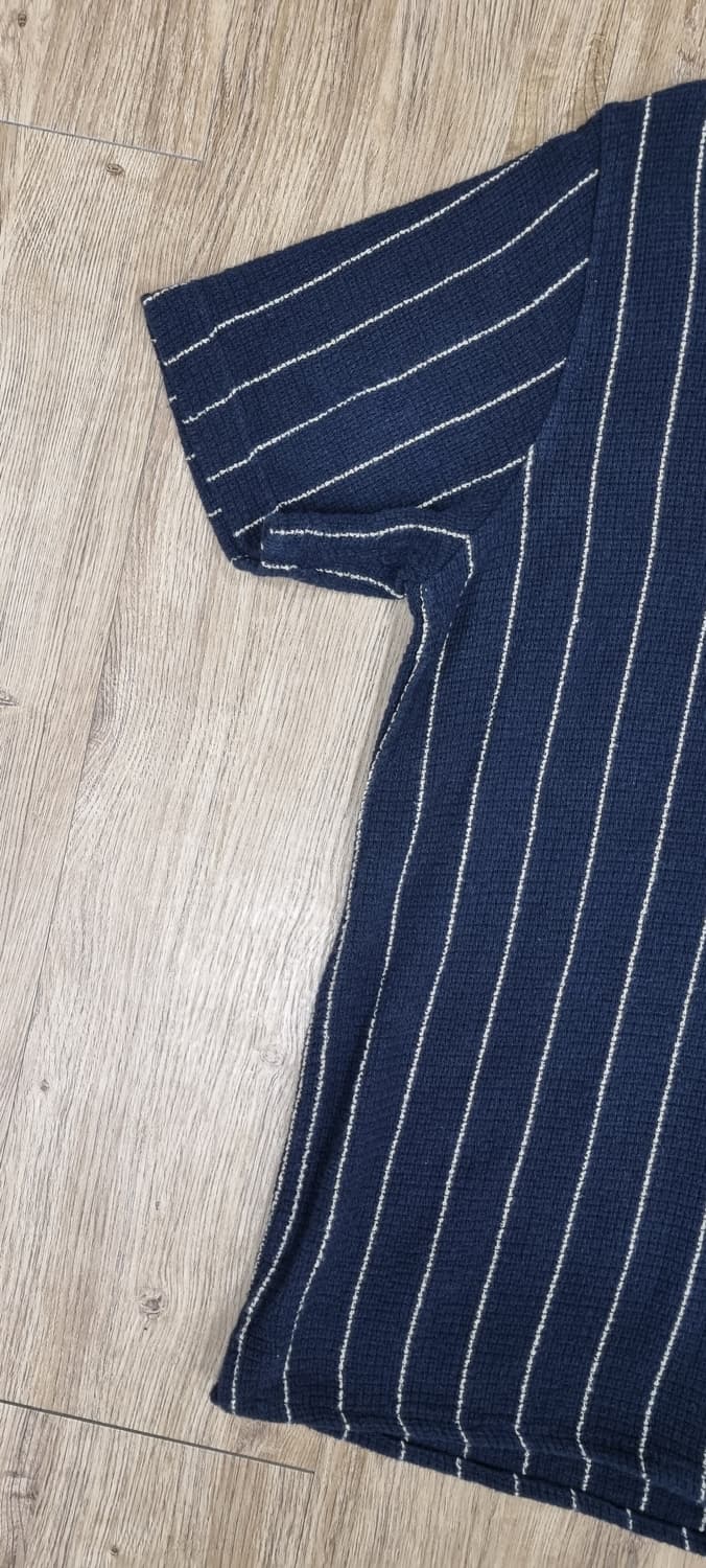 자라 스트라이프 니트 오픈넥 반팔 셔츠 XL _ 남성 상품이미지3
