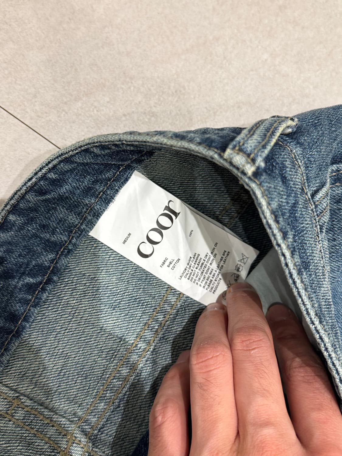 쿠어 디스트로이드 샌드 워싱 벌룬 진스 (인디고) 팝니다 상품이미지2