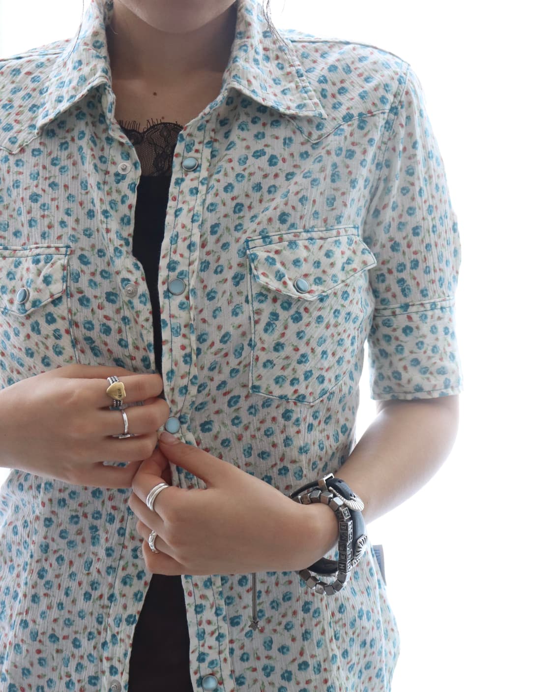 [Hysteric Glamour] Skull Floral Shirt 상품이미지1