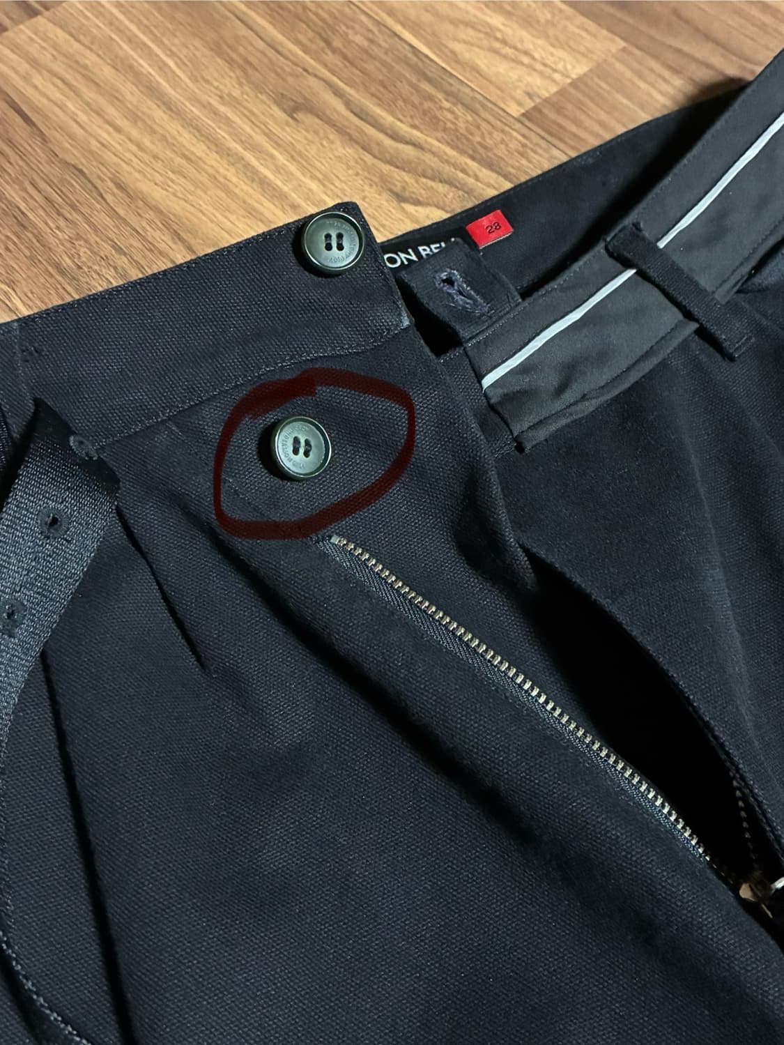 앤더슨벨 크로스오버 와이드 블랙진 28 상품이미지3