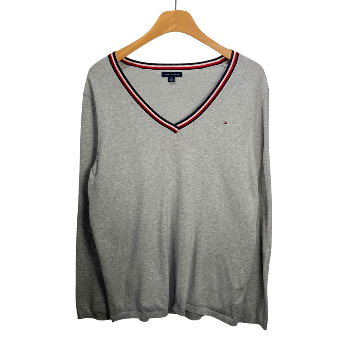 타미힐피거 브이넥 그레이 니트 상품이미지2
