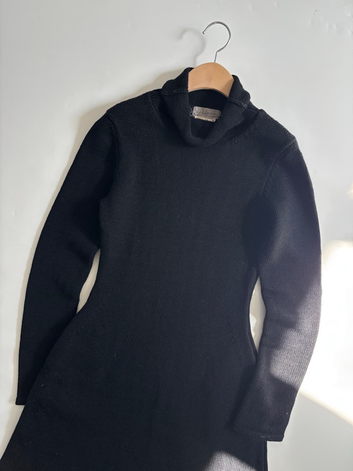 Y’s 요지야마모토 블랙 모크넥 울 롱 원피스 상품이미지6