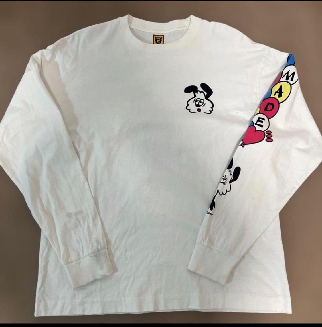 휴먼 메이드 그래픽 아티스트 베르디 협업 빅 롱슬리브 티셔츠 화이트 상품이미지1