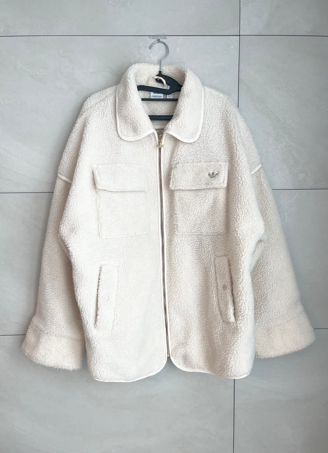 아디다스 쉐르파 후리스 자켓 아이보리/골드 (M) 상품이미지1