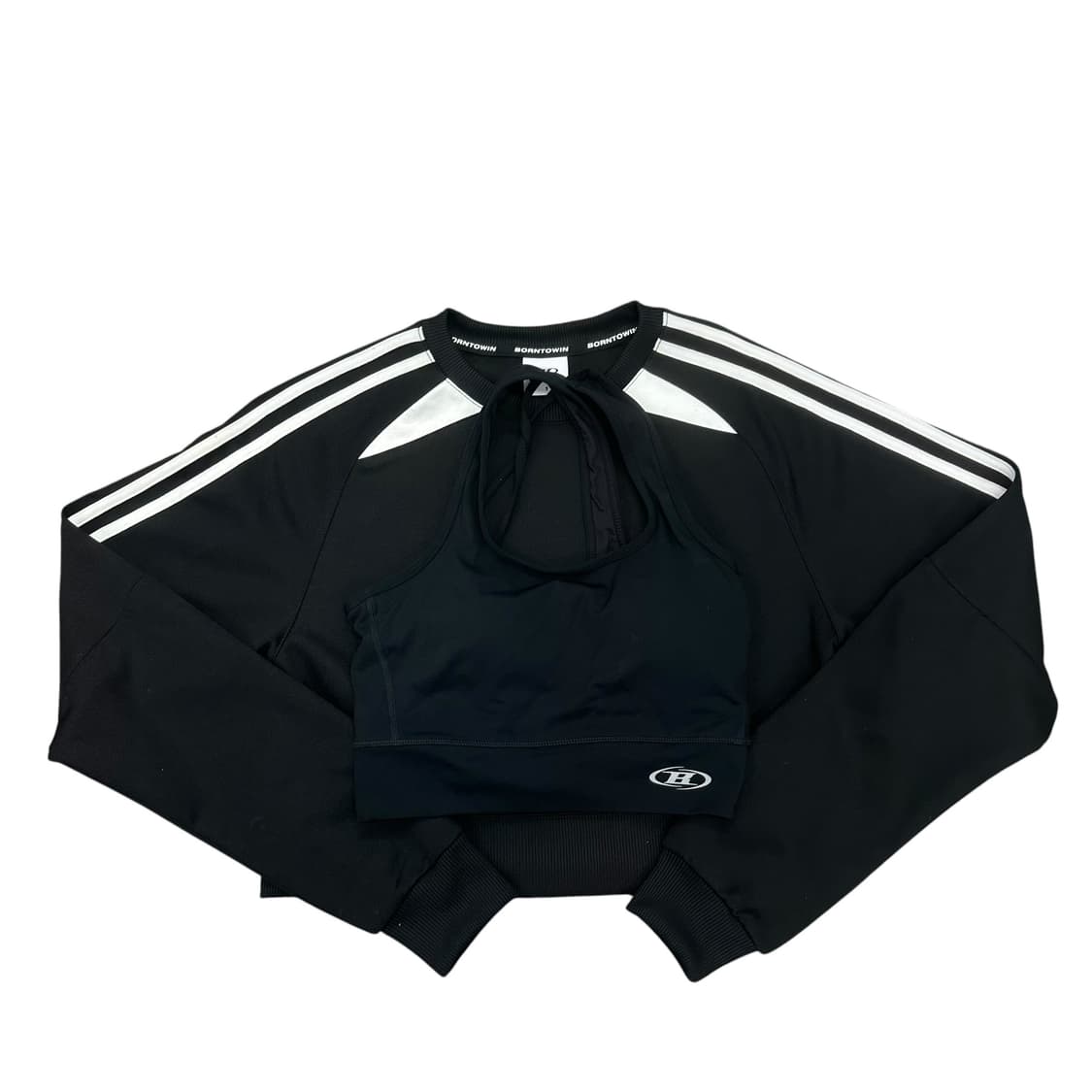 본투윈 크롭맨투맨, 스포츠탑 세트 상품이미지2