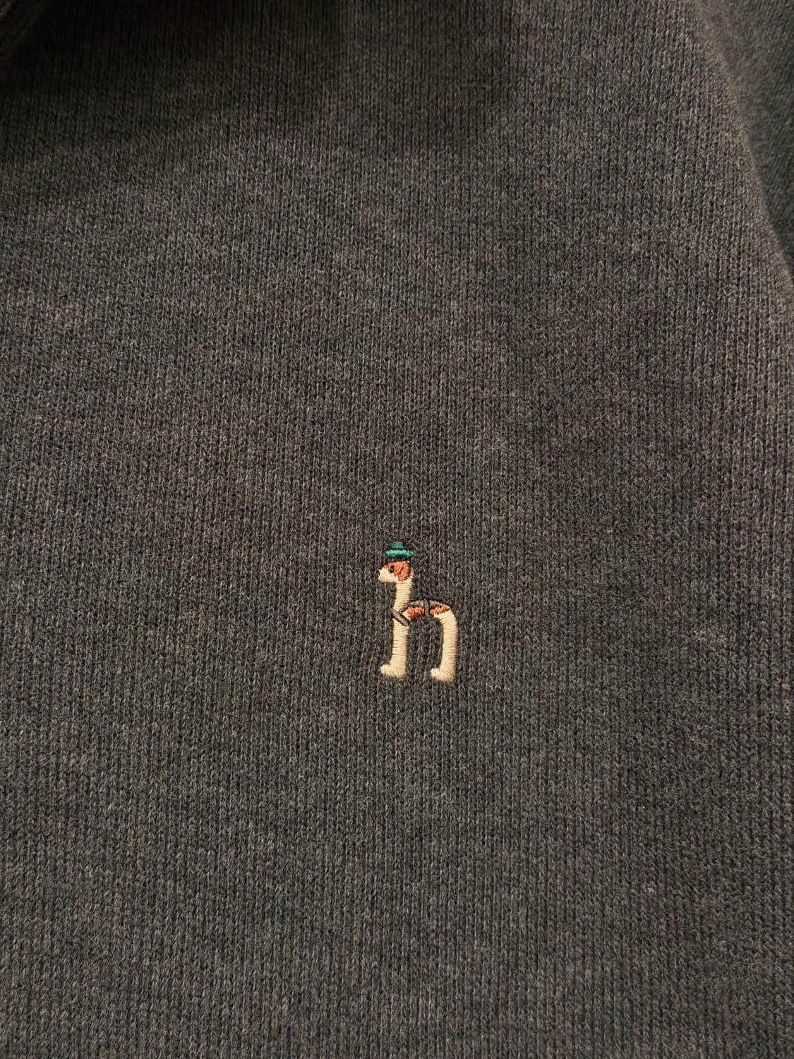 헤지스 하프집업 니트 110 다크그레이 상품이미지2