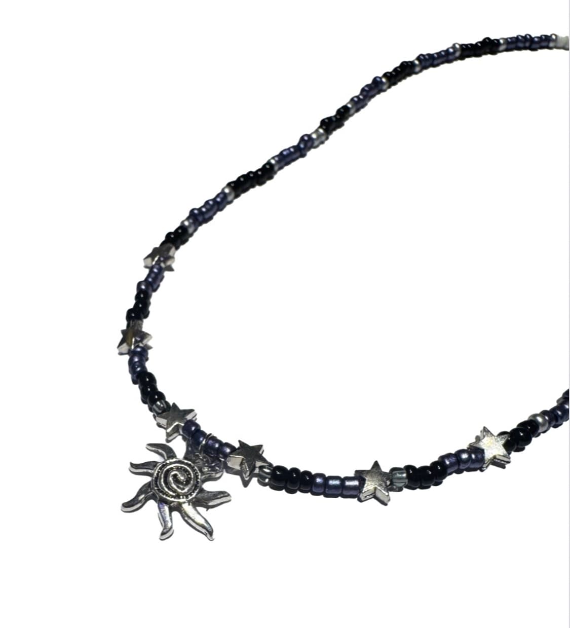 베스트✨) Navy sunstone beads necklace 판매합니다 상품이미지3