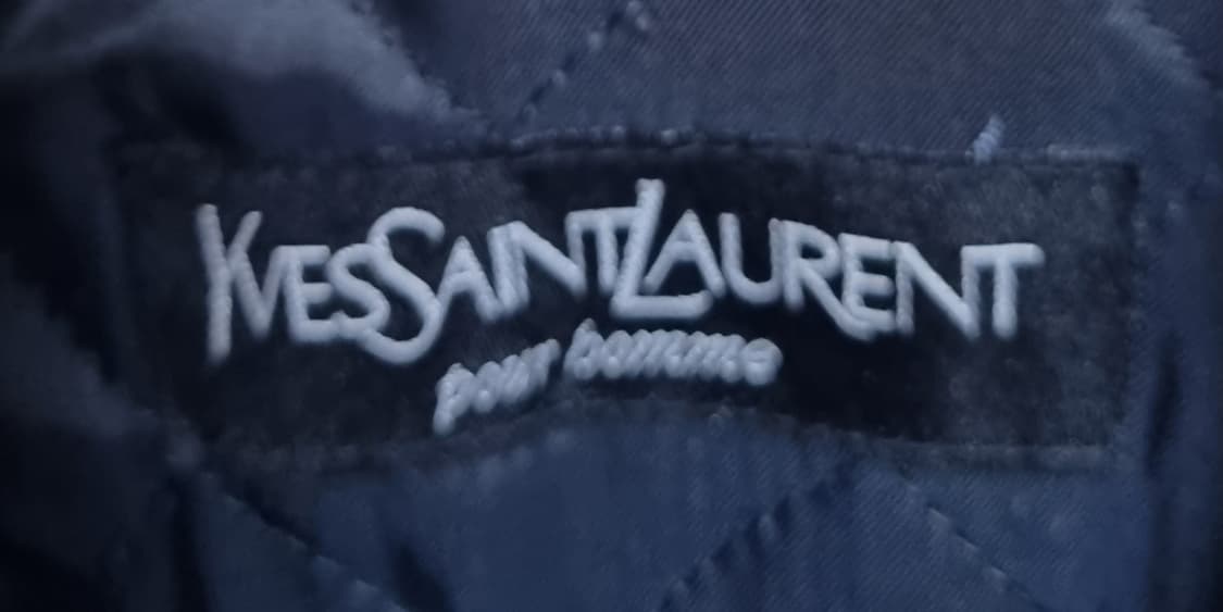 L (100) 입생로랑 빈티지 다크그레이 울/캐시미어 반코트 상품이미지3