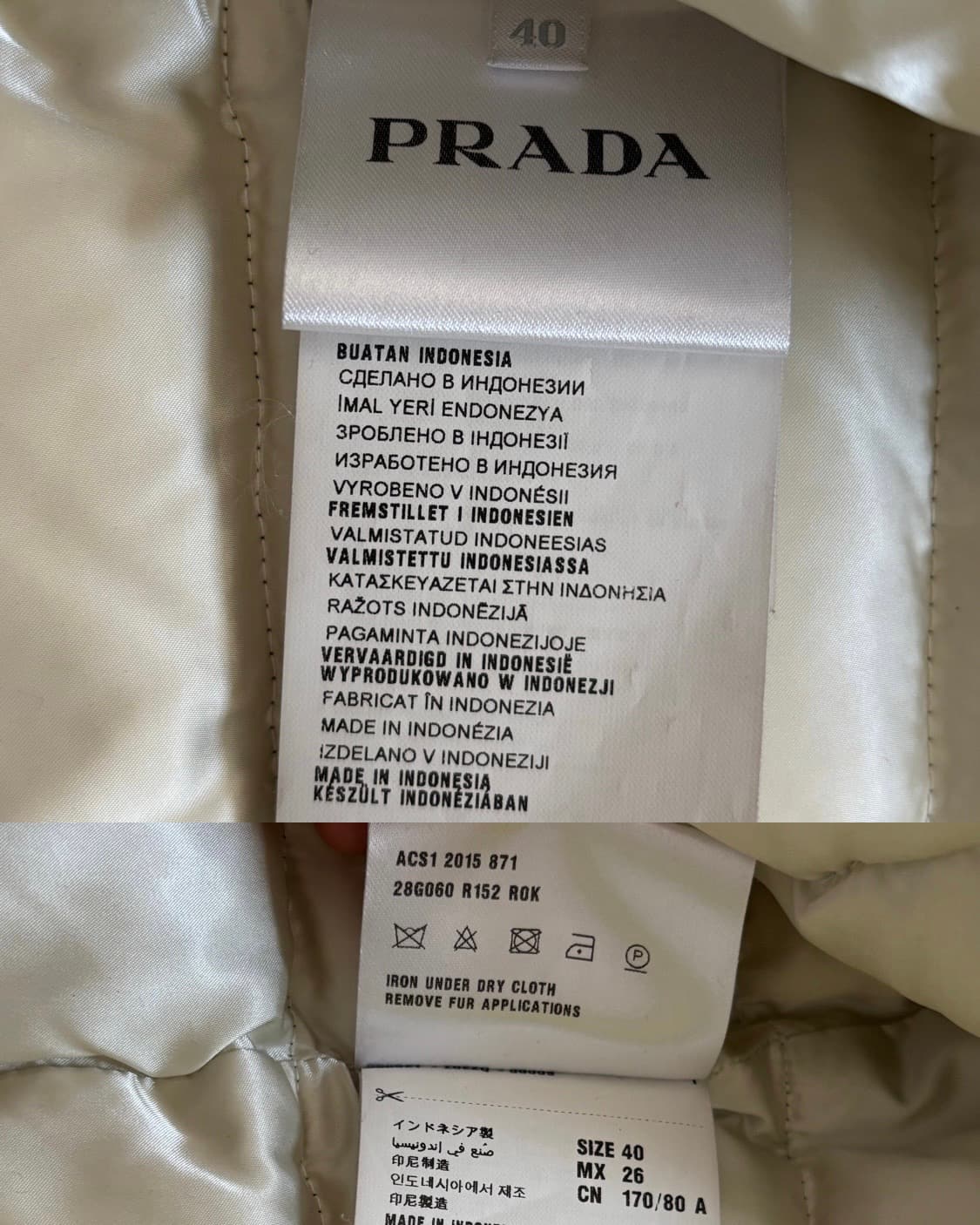 Prada 프라다 퍼 후드 다운 패딩 상품이미지10