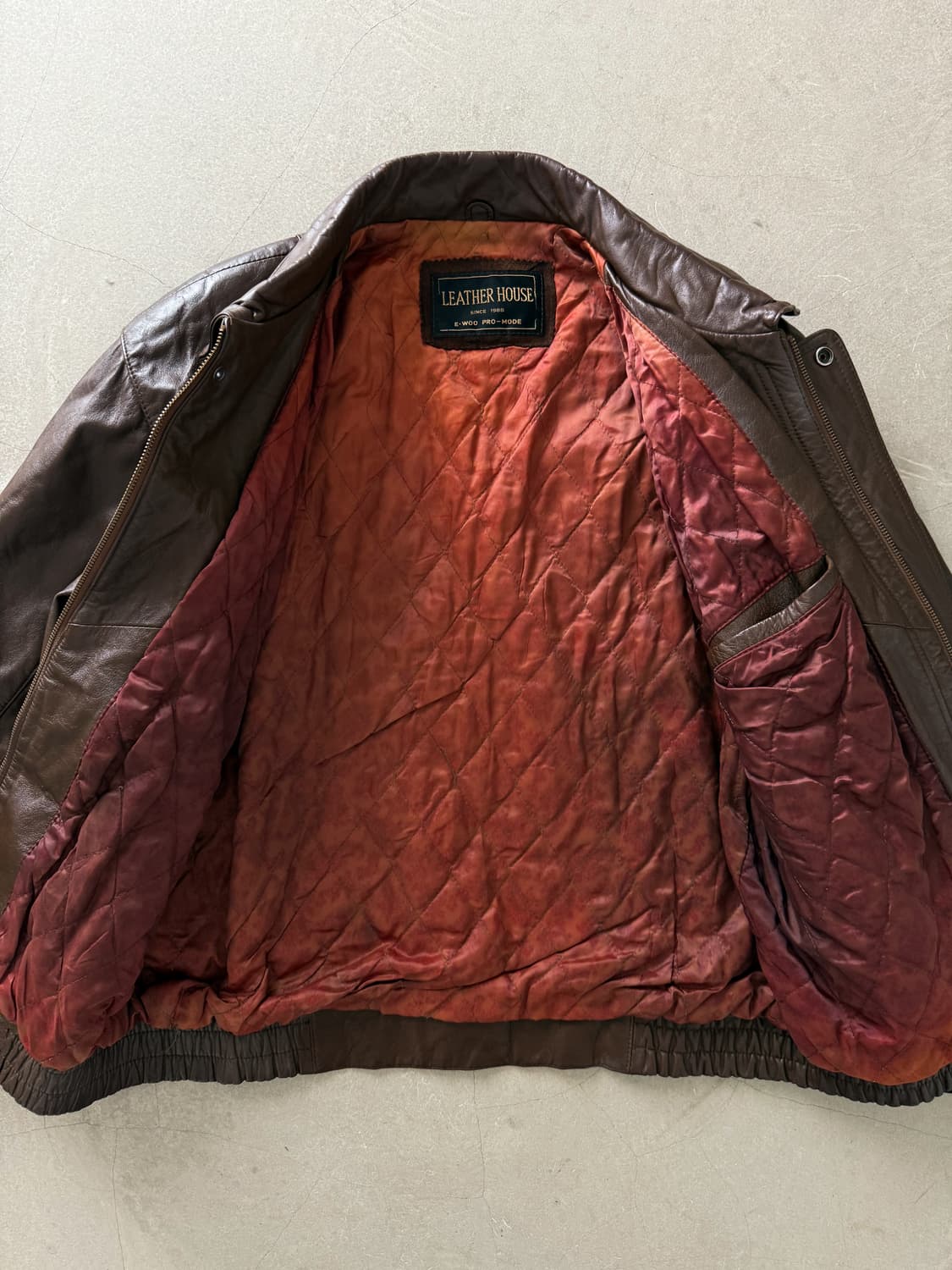 90s Leather House Leather Bomber Jacket 상품이미지6