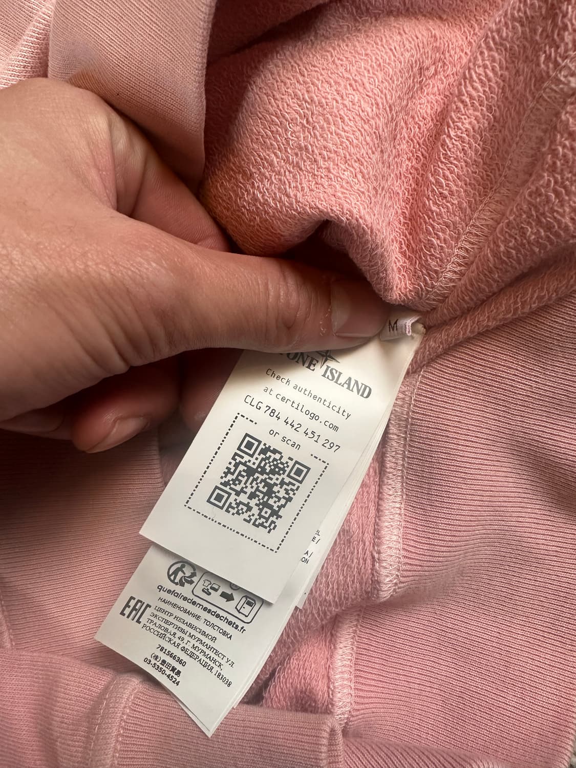 스톤아일랜드 핑크 맨투맨 M(95)23FW 상품이미지4