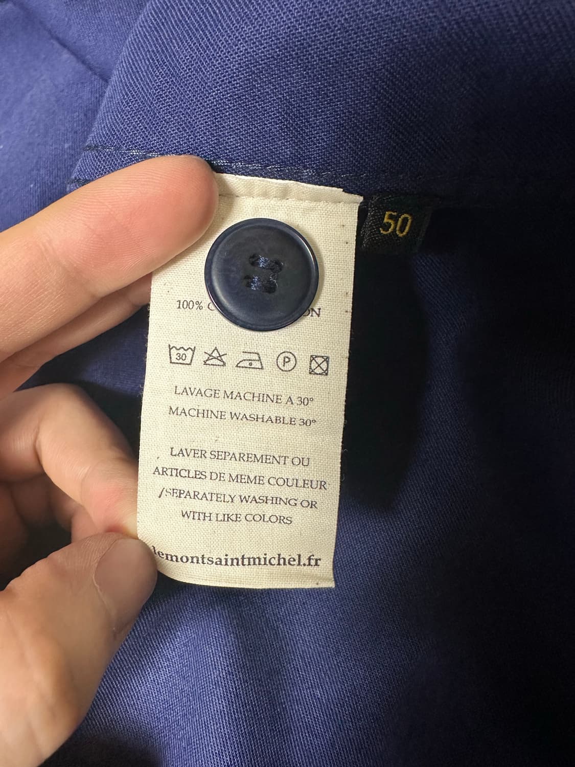 르몽생미셸 프렌치 몰스킨 워크 자켓, 네이비 상품이미지4