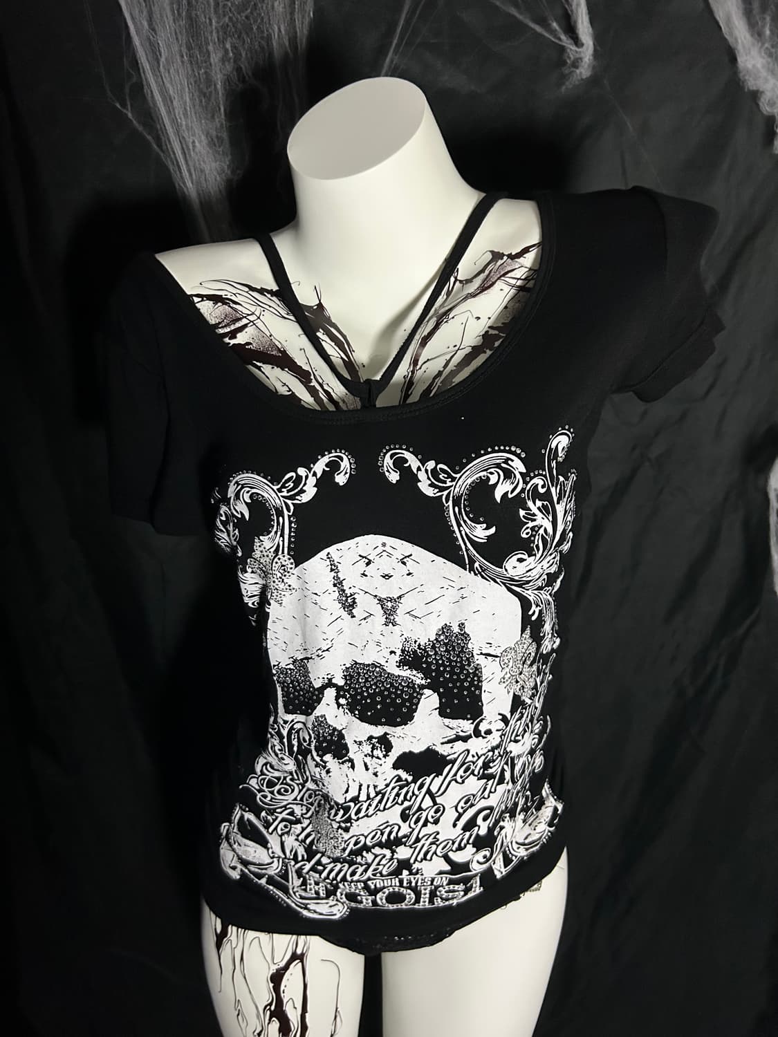 EGOIST cubic skull slim top 상품이미지1