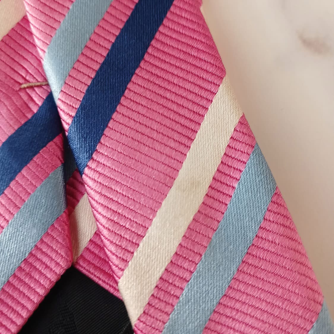 빈폴 실크 핑크 스트라이프 넥타이 8.5cm A등급 A19171
 상품이미지7