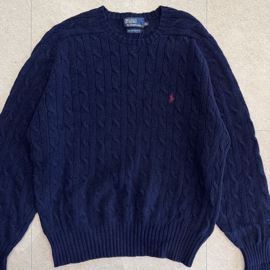 90s 폴로 랄프로렌 케이블 울 니트 상품이미지3