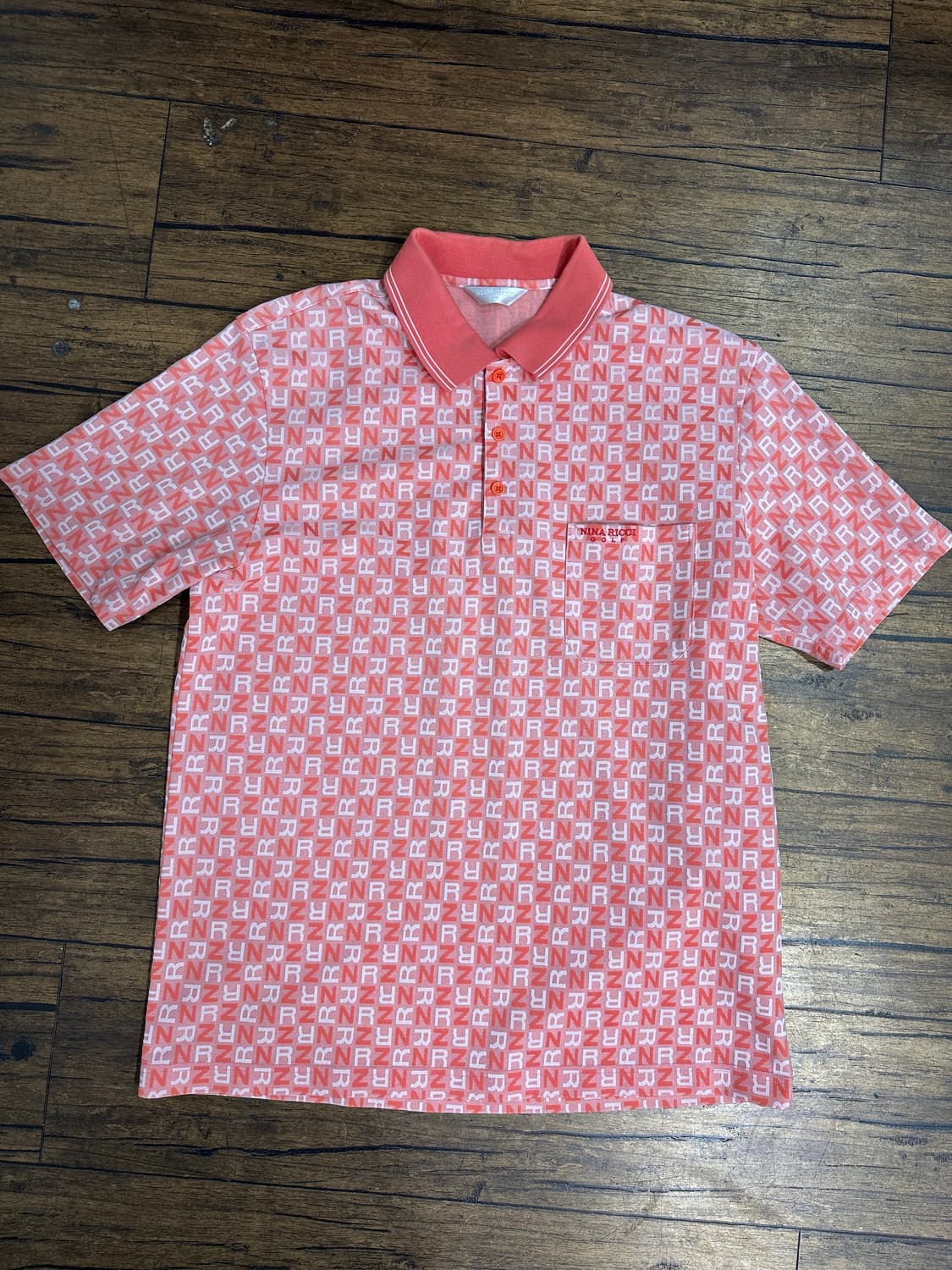 NINA RICCI GOLF 로고패턴 카라티 M 새제품 상품이미지1