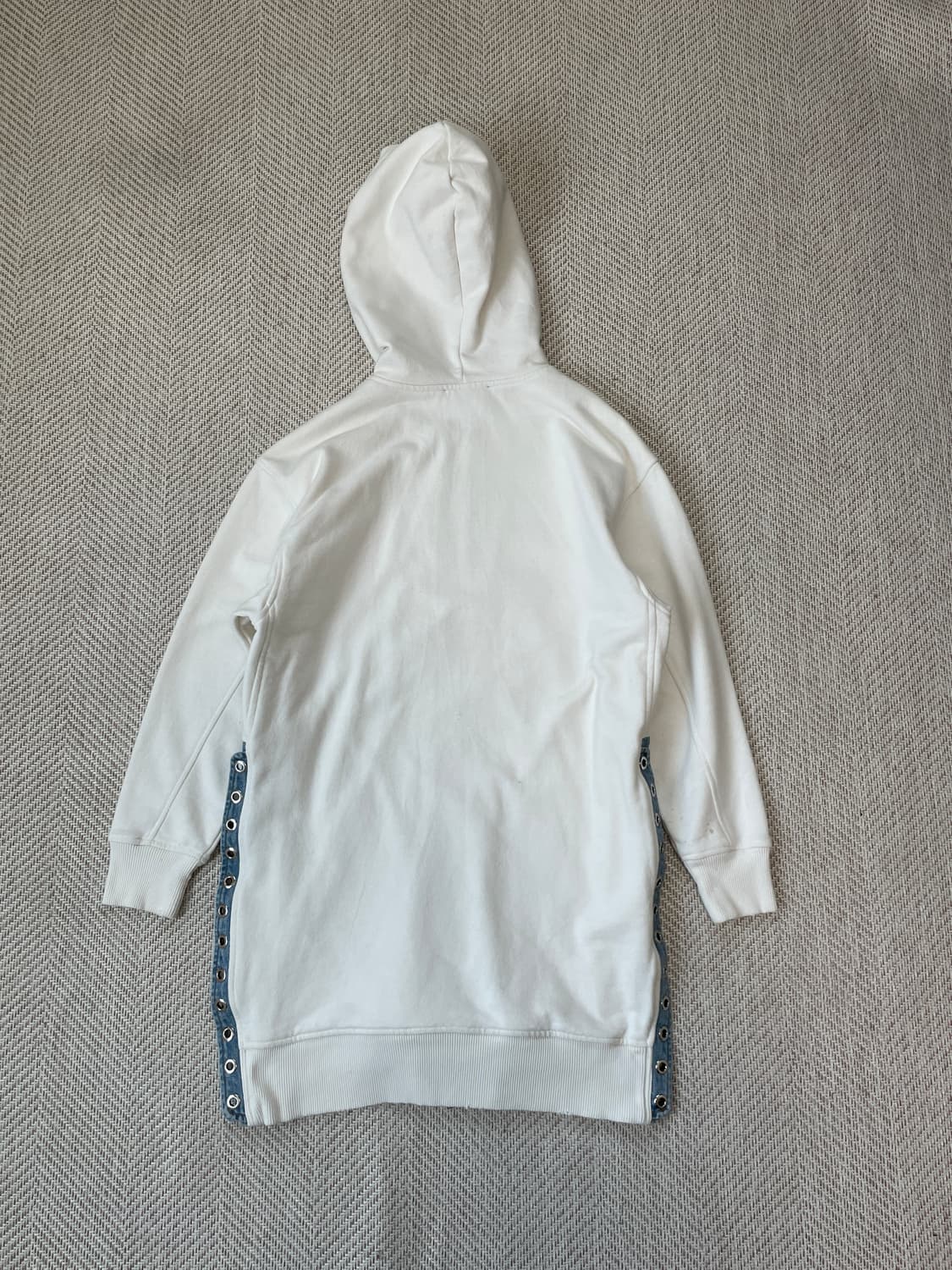 디젤 사이드 데님 아일렛 디테일 롱 후드 집업 J03855 상품이미지6