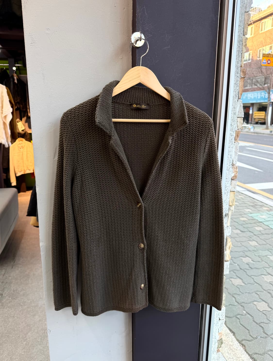 .IT44/ 로로피아나 와플 스웻 니팅 가디건 상품이미지2
