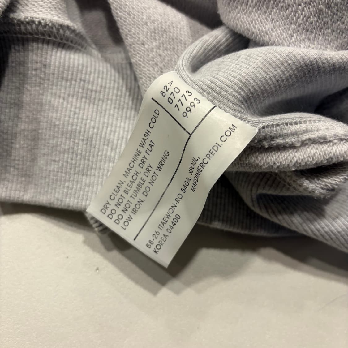 마르디 메크르디 플라워 맨투맨 그레이 D194 상품이미지6