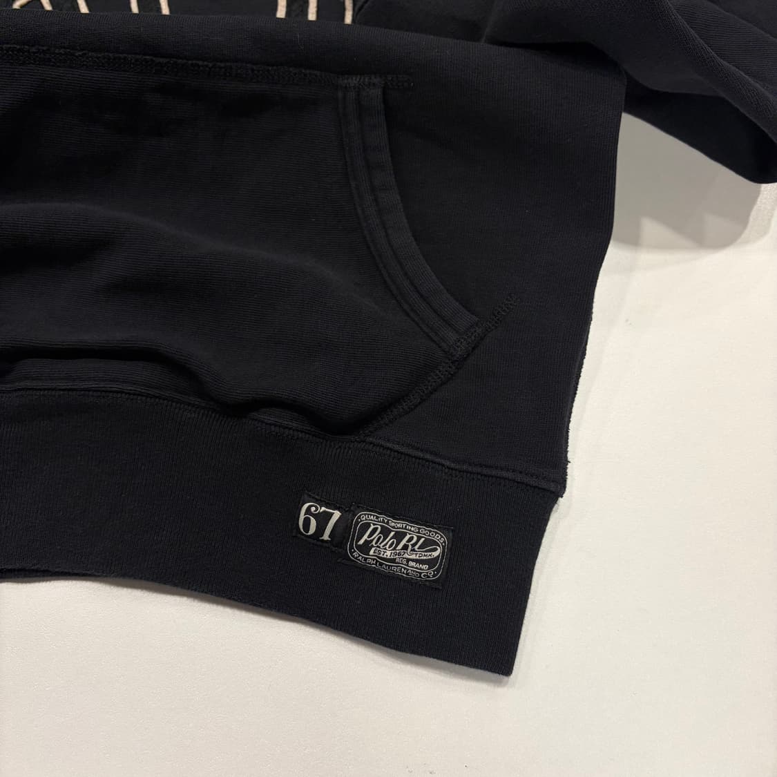 [XS] 폴로 블랙 스펠아웃 빅로고 후드티 POLO 로고 B650 상품이미지5