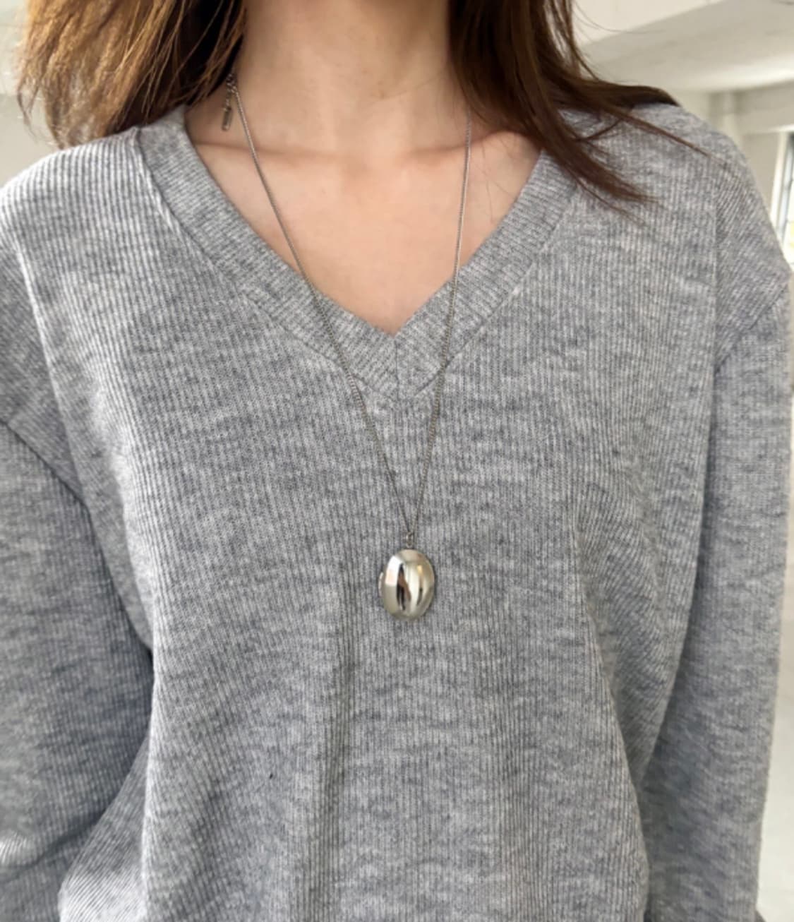 쓰리컷 타원형 팬던트 목걸이 상품이미지2