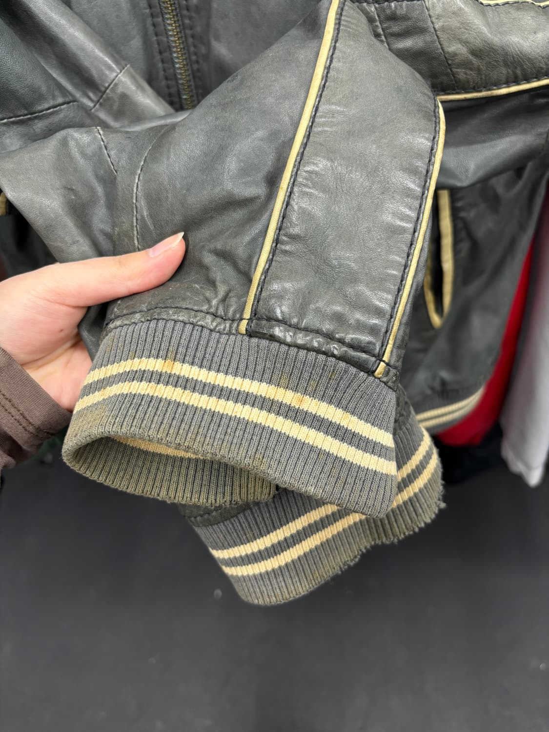 디젤 양가죽 라이더 레더 자켓 상품이미지8