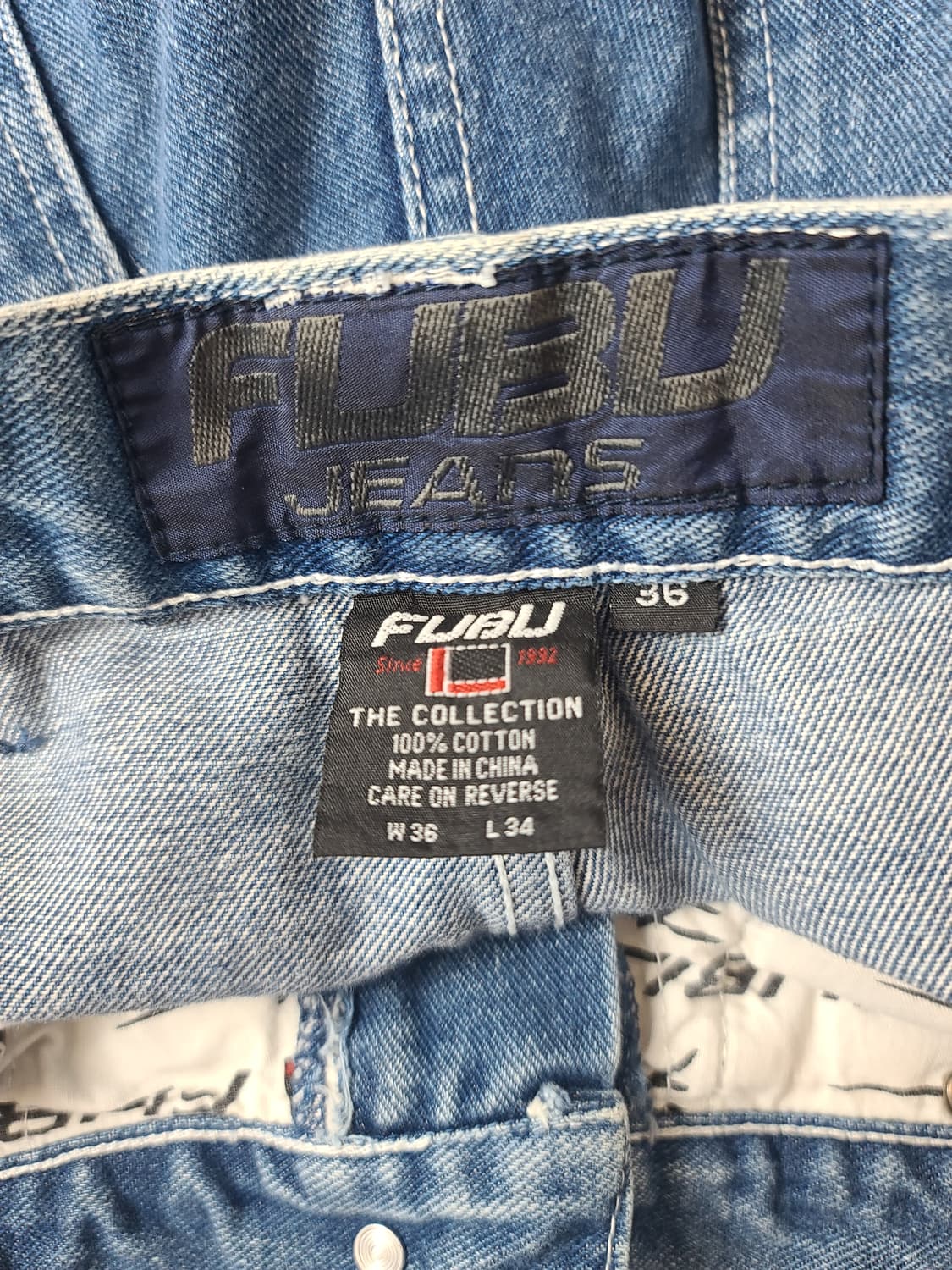 빈티지 Fubu 더 콜렉션 리플렉팅 로고 배기 데님 카펜터팬츠 상품이미지6