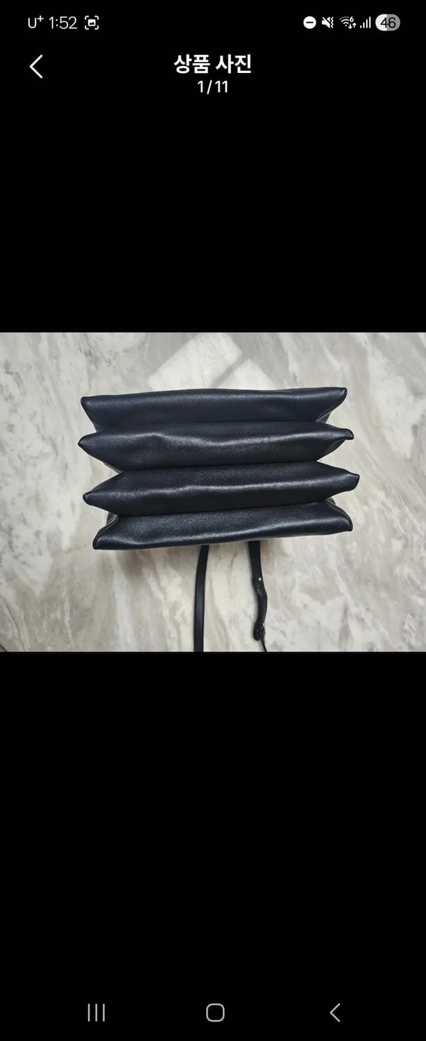 타임 한섬 아코디언 가죽 크로스백 상품이미지1