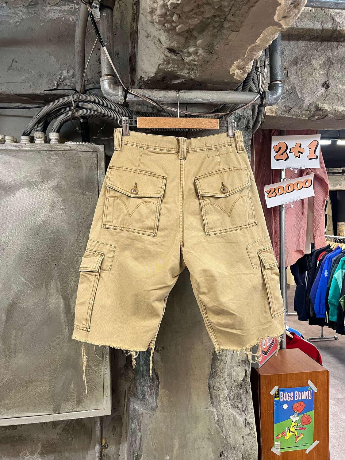 리바이스 카고 하프 팬츠 베이지 W28 L30 #csz3381 상품이미지2
