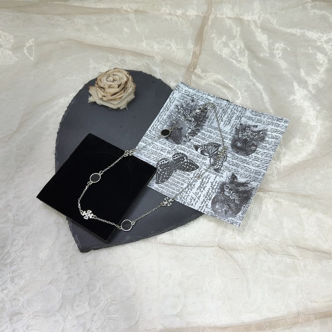 빈티지 고딕 에나멜 십자가 장식 목걸이 상품이미지2