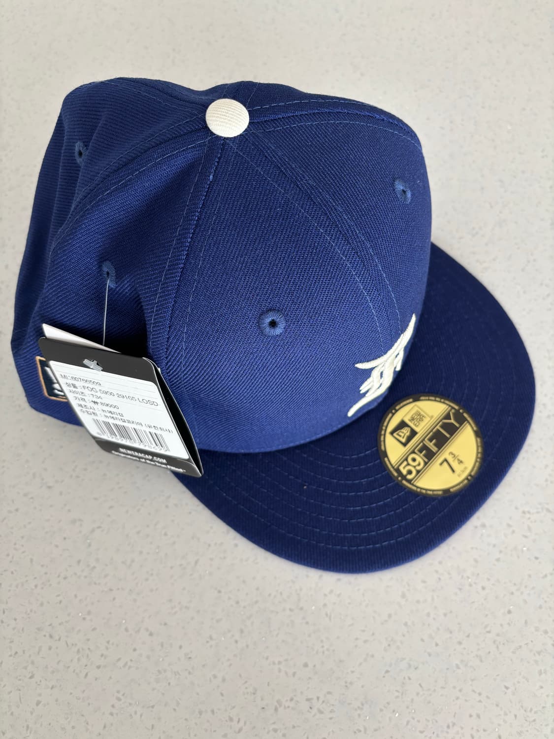 (7 3/4) 뉴에라 피어오브갓 59fifty LA 다저스 볼캡 블루 상품이미지3