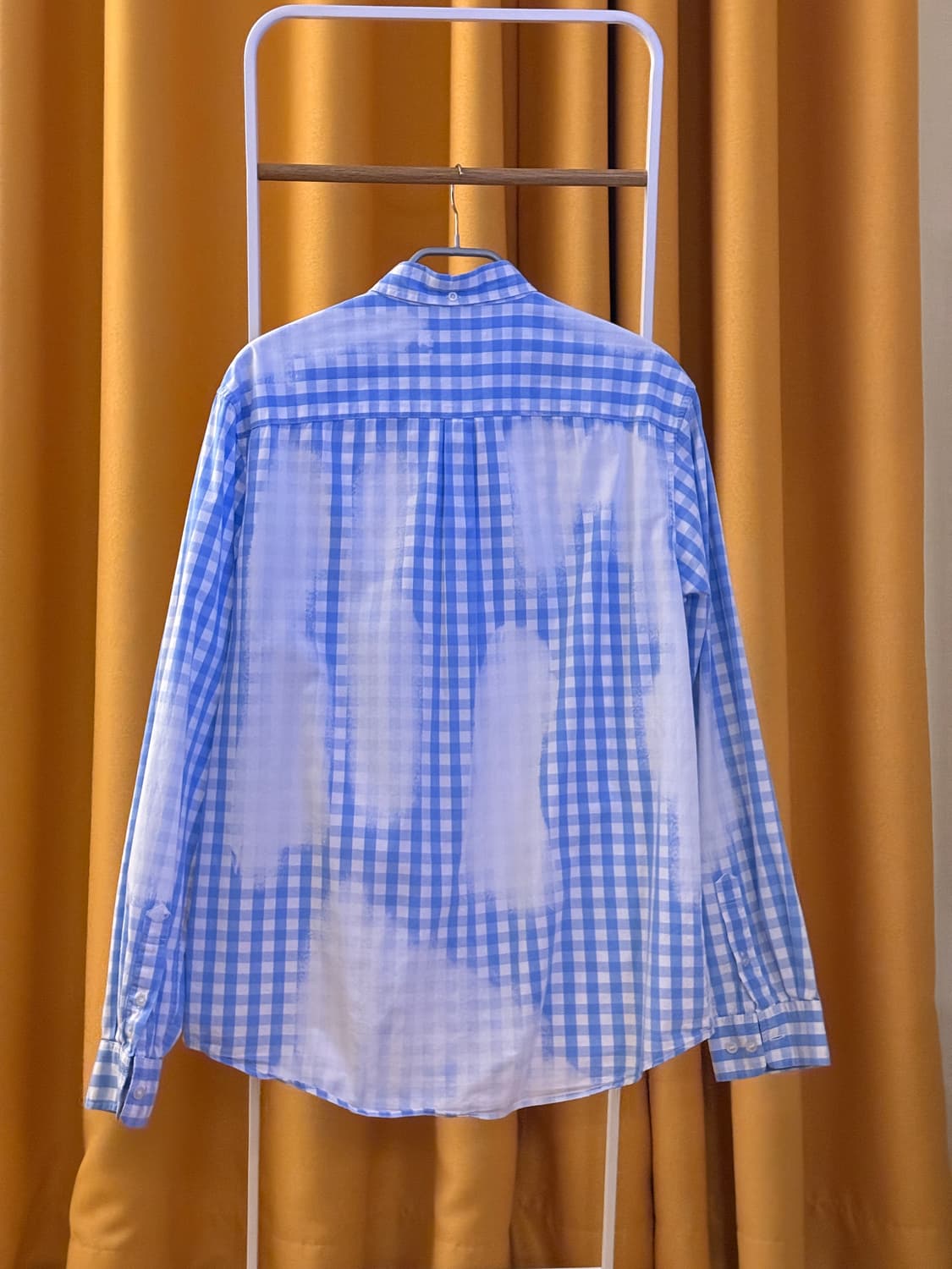 [XL] 팔라스 블리치드 아웃 블루 체크 셔츠 - 24SS 상품이미지2
