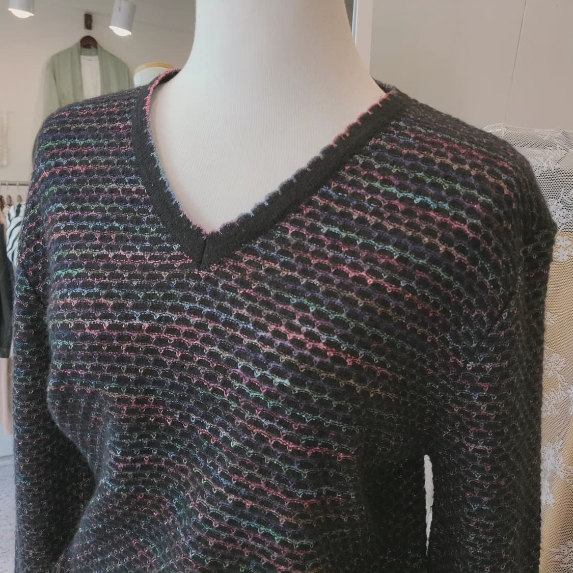 Pearlpear 멀티컬러 브이넥 니트 상품이미지8