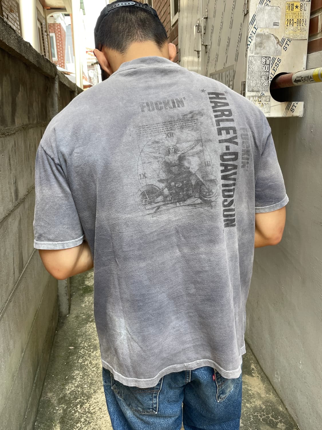 90s F*uckng 할리데이비슨 Distressed T-shirt 상품이미지5