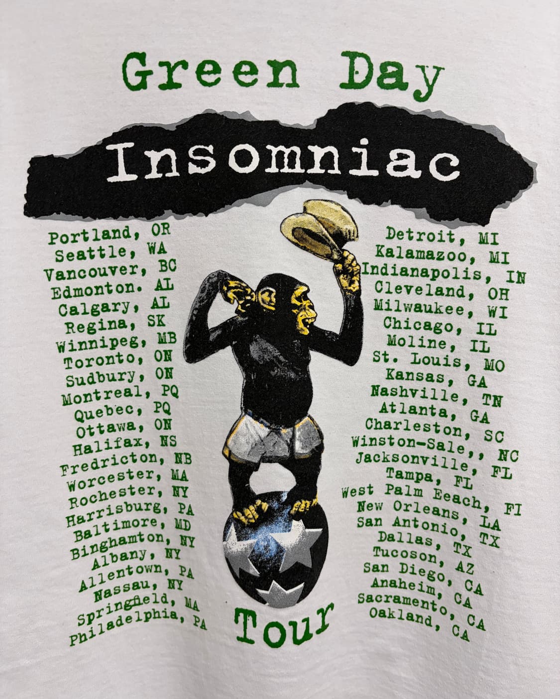 빈티지 Green Day 그린데이 밴드 티셔츠 상품이미지4