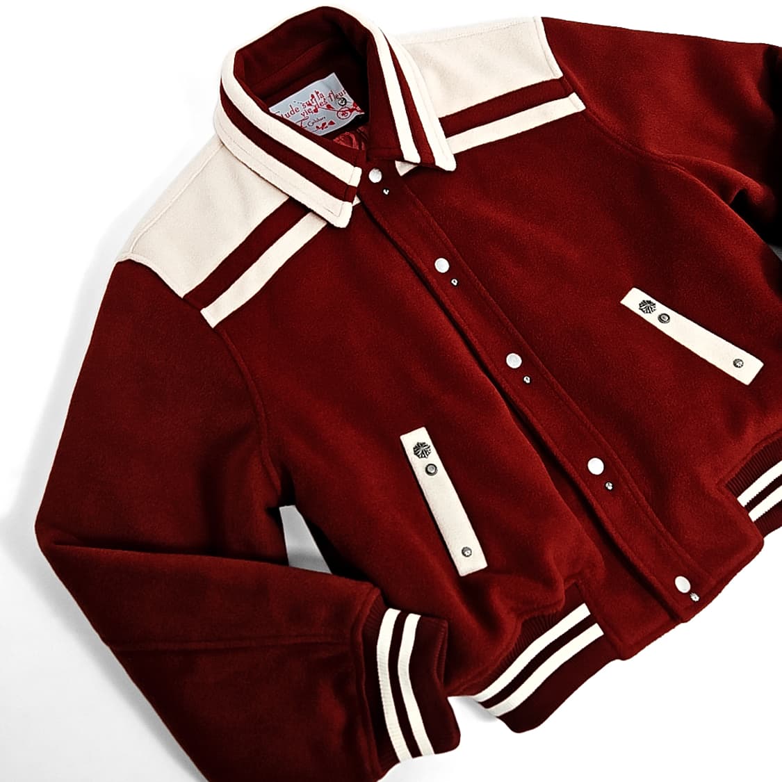 Kyne 웨스턴리벳 패딩 바시티자켓 (red) 상품이미지6