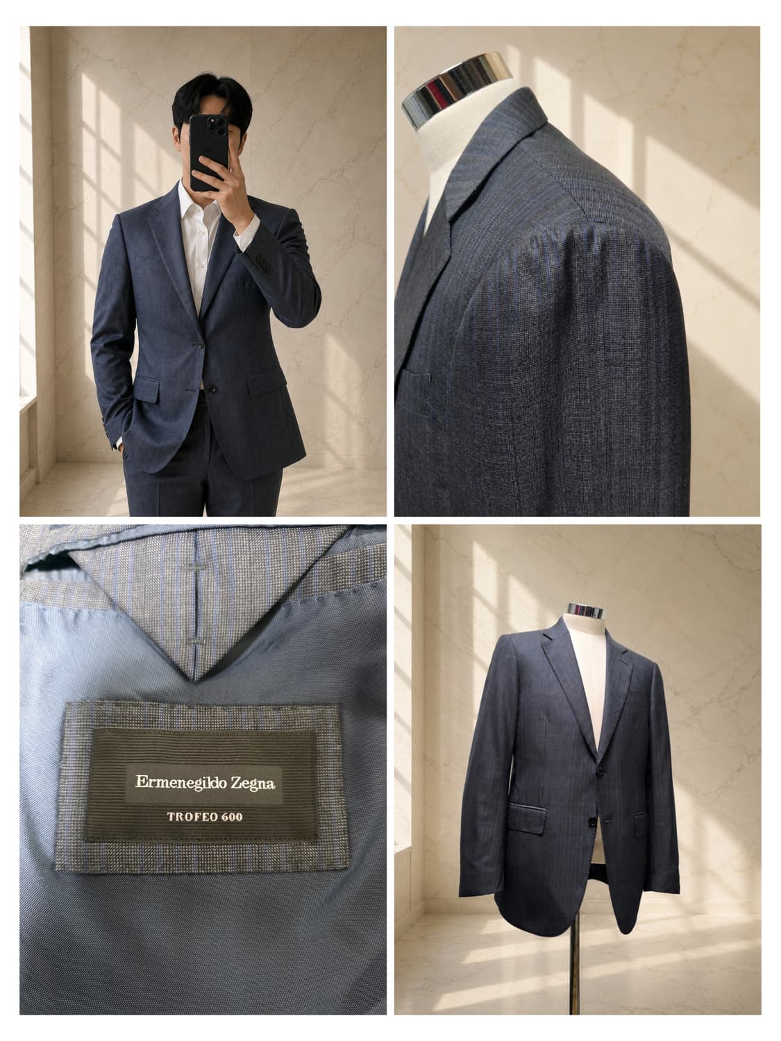 에르메네질도 제냐 TROFEO 600 밀라 실크 혼방 수트 자켓 / 48 상품이미지1