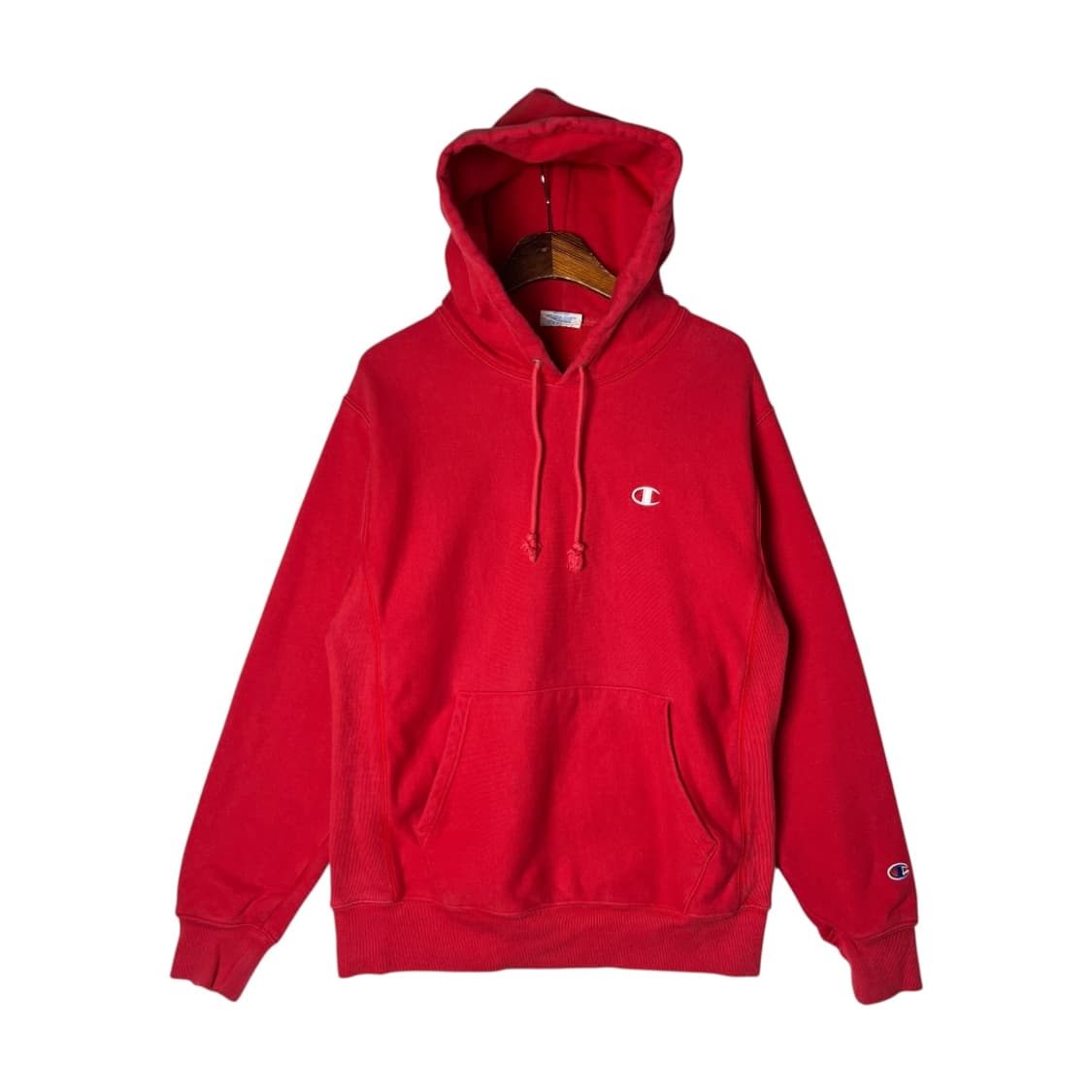 [Champion] 챔피온 리버스위브 레드 후드티 상품이미지1