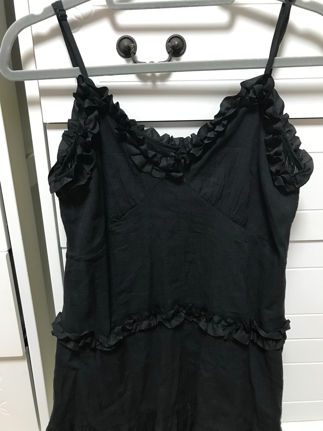 일본 빈티지 블랙 레이스 나시 원피스 뷔스티에 상품이미지5