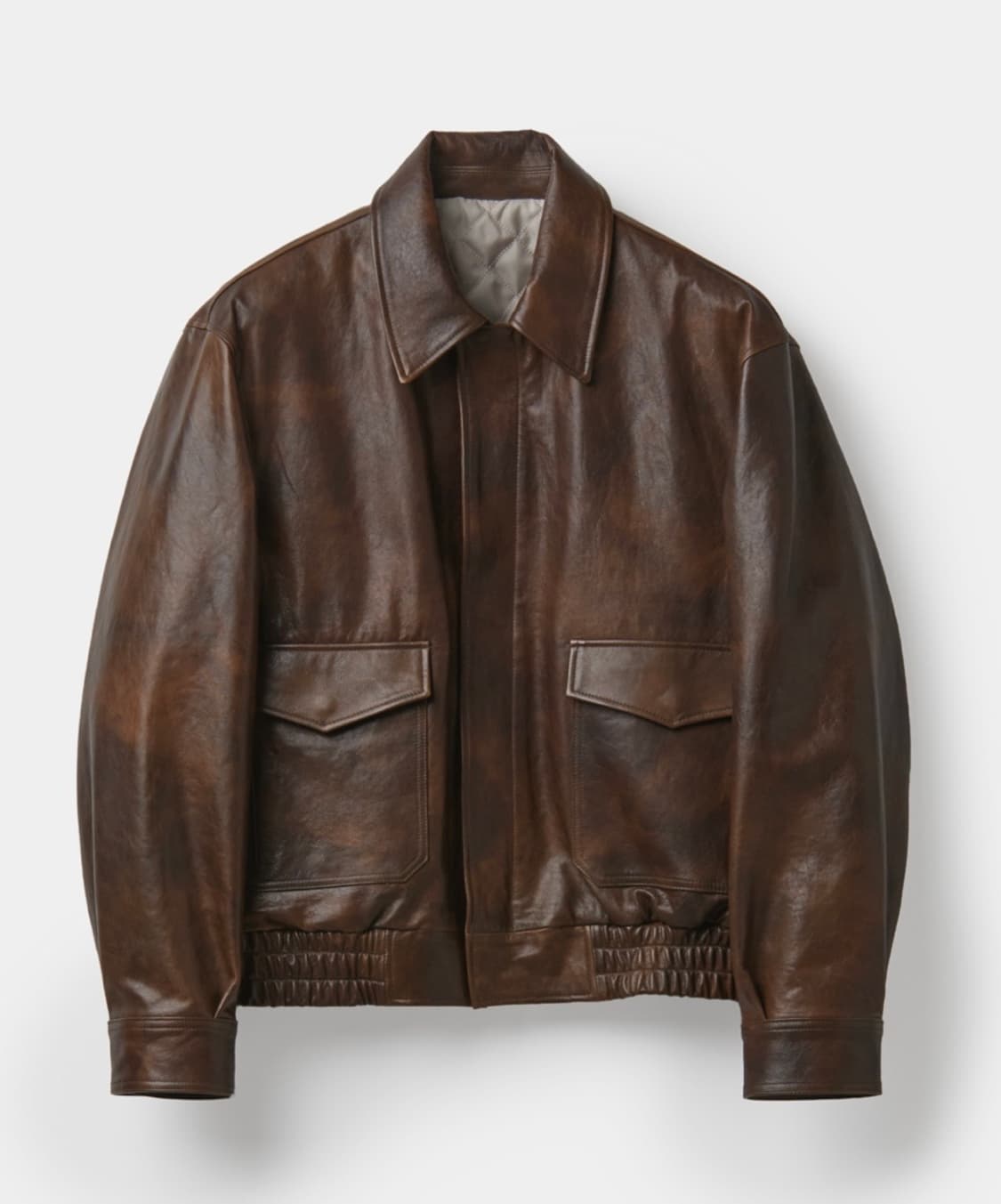베지터블 레더 A-2 자켓 (브라운) 상품이미지1