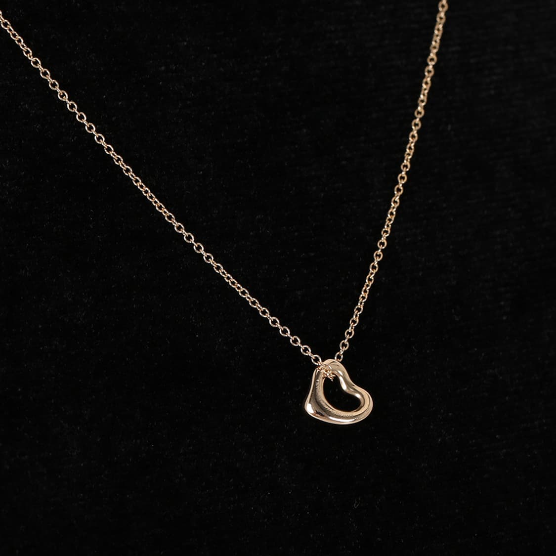 티파니 엘사퍼레티 오픈하트 목걸이 로즈골드 네크리스 7mm 상품이미지4