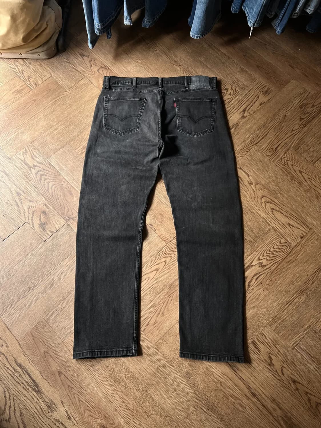 [40]리바이스 505 스트레치 흑청 데님 팬츠 상품이미지1