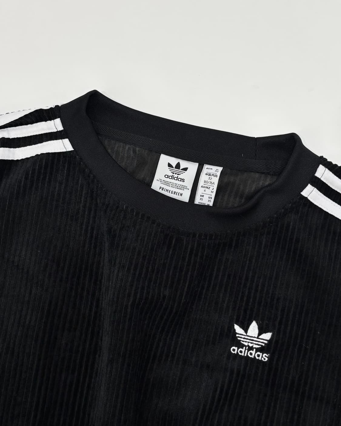 Adidas 아디다스 블랙 코듀로이 크롭 맨투맨  상품이미지5